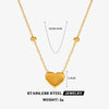 Wholesale Stainless Steel And Titanium Steel Heart Shaped Necklace For Women With Electroplating Design