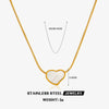 Wholesale Stainless Steel And Titanium Steel Heart Shaped Necklace For Women With Electroplating Design