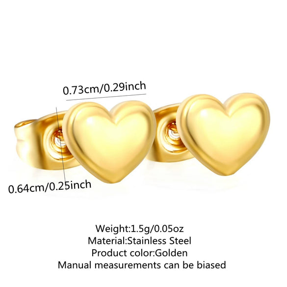 Wholesale Stainless Steel And Titanium Steel Heartshaped Electroplated Earring And Necklace Set For Boys And Girls