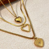 Wholesale Stainless Steel And Titanium Steel Heartshaped Vintage Ushape Cross Chain Necklace Unisex Electroplated