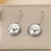 Wholesale Stainless Steel And Titanium Steel Hemisphere Hollow Electroplated Earrings For Women Minimalist Style