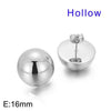 Wholesale Stainless Steel And Titanium Steel Hemisphere Hollow Electroplated Earrings For Women Minimalist Style