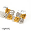 Wholesale Stainless Steel And Titanium Steel High Sense Geometric Square Earrings For Ladies With Electroplating