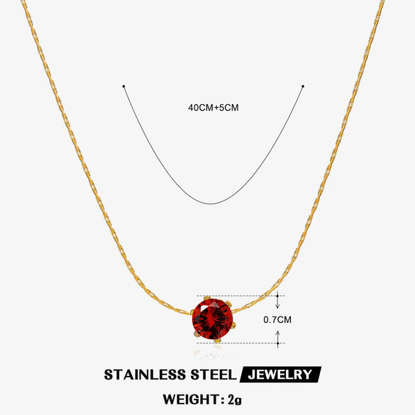 Wholesale Stainless Steel And Titanium Steel Hip Hop Claw Necklace With Geometric Zircon Inlay And Electroplating For Women