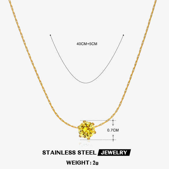 Wholesale Stainless Steel And Titanium Steel Hip Hop Claw Necklace With Geometric Zircon Inlay And Electroplating For Women
