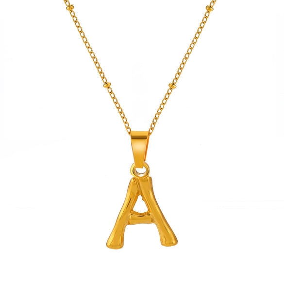 Wholesale Stainless Steel And Titanium Steel Ins Style Letter Pendant Necklace With Electroplating And Cross Chain For Women