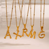 Wholesale Stainless Steel And Titanium Steel Ins Style Letter Pendant Necklace With Electroplating And Cross Chain For Women