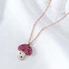 Wholesale Stainless Steel And Titanium Steel Insect And Mushroom Pendant Necklace For Women With Electroplating Light Luxury Style