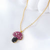 Wholesale Stainless Steel And Titanium Steel Insect And Mushroom Pendant Necklace For Women With Electroplating Light Luxury Style