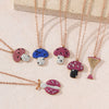 Wholesale Stainless Steel And Titanium Steel Insect And Mushroom Pendant Necklace For Women With Electroplating Light Luxury Style