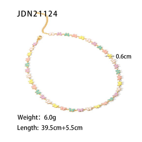 Wholesale Stainless Steel And Titanium Steel Insectshaped Women's Necklace Electroplated Light Luxury Jewelry