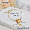 Wholesale Stainless Steel And Titanium Steel Jewelry Set With Heart Drop Bell Geometric Patterns Electroplated For Women