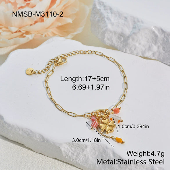 Wholesale Stainless Steel And Titanium Steel Jewelry Set With Heart Drop Bell Geometric Patterns Electroplated For Women