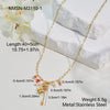 Wholesale Stainless Steel And Titanium Steel Jewelry Set With Heart Drop Bell Geometric Patterns Electroplated For Women