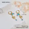Wholesale Stainless Steel And Titanium Steel Jewelry Set With Heart Drop Bell Patterns Electroplated For Women