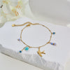 Wholesale Stainless Steel And Titanium Steel Jewelry Set With Heart Drop Bell Patterns Electroplated For Women