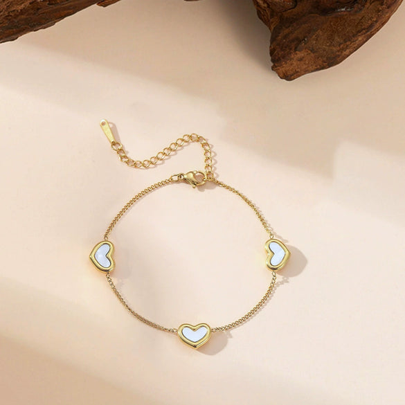 Wholesale Stainless Steel And Titanium Steel Jewelry Set With Heart Water Drop And Bell Patterns For Women Electroplated Trendy Light Luxury Anklet And Necklace