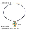 Wholesale Stainless Steel And Titanium Steel Jewelry With Cross Shape And Geometric Pattern Electroplated Necklace And Earrings For Women