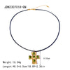 Wholesale Stainless Steel And Titanium Steel Jewelry With Cross Shape And Geometric Pattern Electroplated Necklace And Earrings For Women