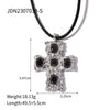 Wholesale Stainless Steel And Titanium Steel Jewelry With Cross Shape And Geometric Pattern Electroplated Necklace And Earrings For Women