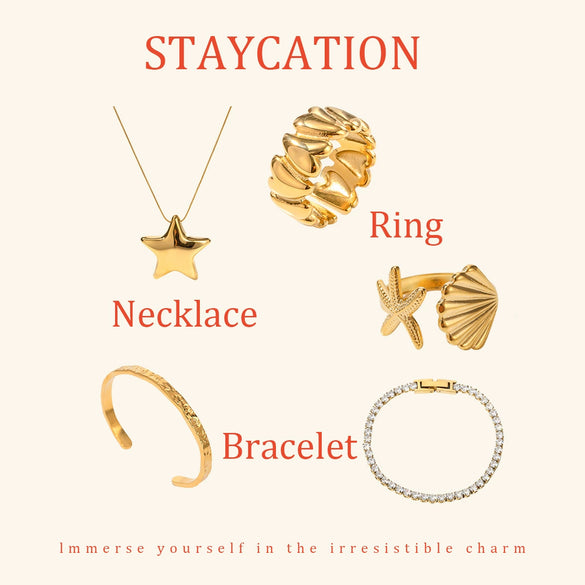 Wholesale Stainless Steel And Titanium Steel Jewelry With Geometric Design And Electroplating Necklace And Bracelet Set For Women