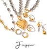 Wholesale Stainless Steel And Titanium Steel Jewelry With Heart Water Drop And Bell Patterns Electroplated Love Necklace And Non Fading Earrings For Women