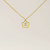 Wholesale 316L Stainless Steel And 316L Stainless Steel Letter And Five Leaf Clover Necklace With Electroplating Treatment