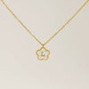 Wholesale 316L Stainless Steel And 316L Stainless Steel Letter And Five Leaf Clover Necklace With Electroplating Treatment