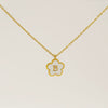 Wholesale 316L Stainless Steel And 316L Stainless Steel Letter And Five Leaf Clover Necklace With Electroplating Treatment