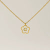 Wholesale 316L Stainless Steel And 316L Stainless Steel Letter And Five Leaf Clover Necklace With Electroplating Treatment