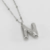 Wholesale Stainless Steel And Titanium Steel Letter Clip Bead Necklace With Polishing Treatment And Fashionable Design