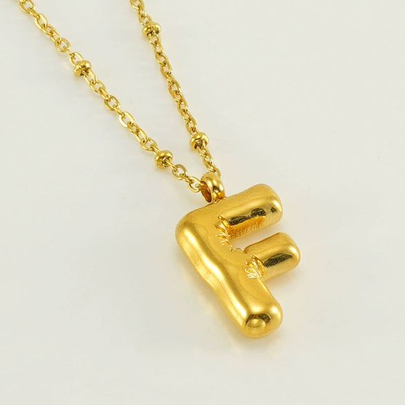 Wholesale Stainless Steel And Titanium Steel Letter Clip Bead Necklace With Polishing Treatment And Fashionable Design