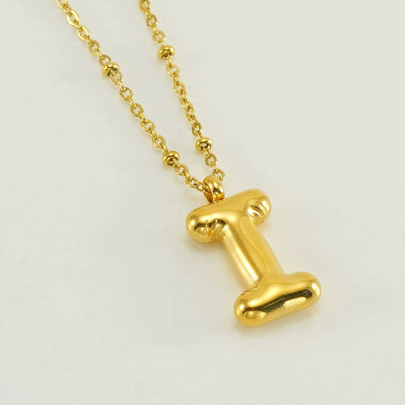 Wholesale Stainless Steel And Titanium Steel Letter Clip Bead Necklace With Polishing Treatment And Fashionable Design