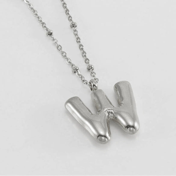 Wholesale Stainless Steel And Titanium Steel Letter Clip Bead Necklace With Polishing Treatment And Fashionable Design