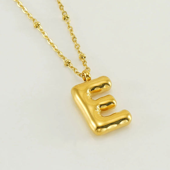 Wholesale Stainless Steel And Titanium Steel Letter Clip Bead Necklace With Polishing Treatment And Fashionable Design