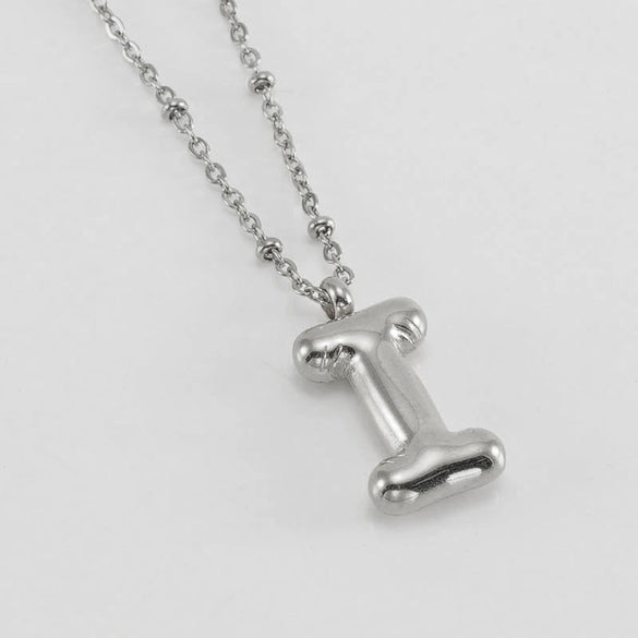 Wholesale Stainless Steel And Titanium Steel Letter Clip Bead Necklace With Polishing Treatment And Fashionable Design