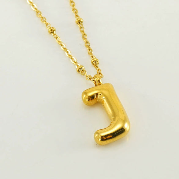 Wholesale Stainless Steel And Titanium Steel Letter Clip Bead Necklace With Polishing Treatment And Fashionable Design