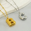 Wholesale Stainless Steel And Titanium Steel Letter Clip Bead Necklace With Polishing Treatment And Fashionable Design