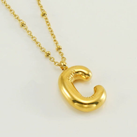 Wholesale Stainless Steel And Titanium Steel Letter Clip Bead Necklace With Polishing Treatment And Fashionable Design