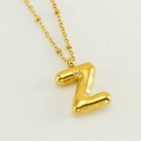 Wholesale Stainless Steel And Titanium Steel Letter Clip Bead Necklace With Polishing Treatment And Fashionable Design