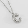 Wholesale Stainless Steel And Titanium Steel Letter Clip Bead Necklace With Polishing Treatment And Fashionable Design