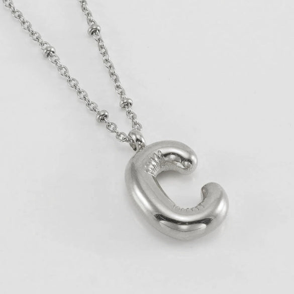 Wholesale Stainless Steel And Titanium Steel Letter Clip Bead Necklace With Polishing Treatment And Fashionable Design