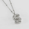 Wholesale Stainless Steel And Titanium Steel Letter Clip Bead Necklace With Polishing Treatment And Fashionable Design