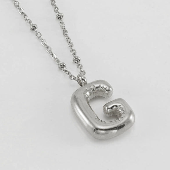 Wholesale Stainless Steel And Titanium Steel Letter Clip Bead Necklace With Polishing Treatment And Fashionable Design