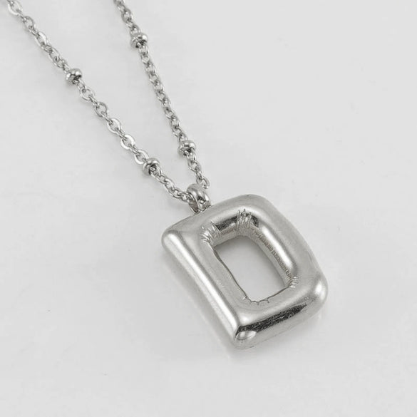Wholesale Stainless Steel And Titanium Steel Letter Clip Bead Necklace With Polishing Treatment And Fashionable Design
