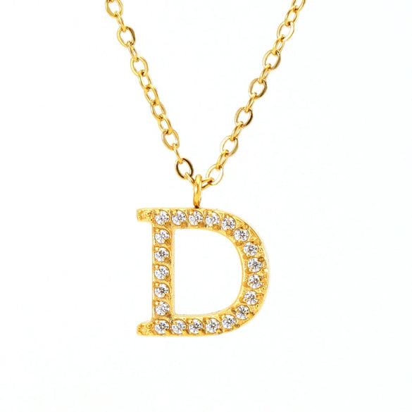 Wholesale Stainless Steel And Titanium Steel Letter Necklace Electroplated Cross Chain Style For Unisex