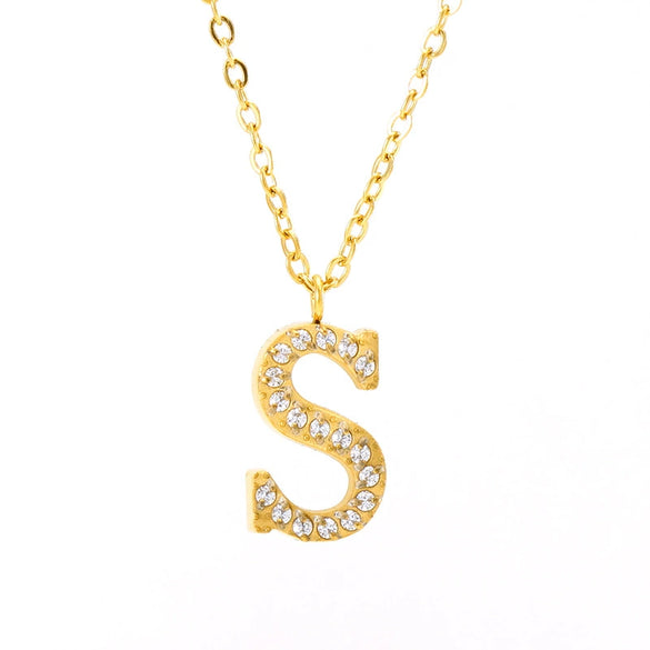 Wholesale Stainless Steel And Titanium Steel Letter Necklace Electroplated Cross Chain Style For Unisex