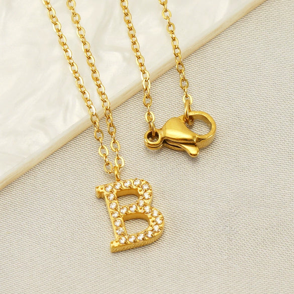 Wholesale Stainless Steel And Titanium Steel Letter Necklace Electroplated Cross Chain Style For Unisex