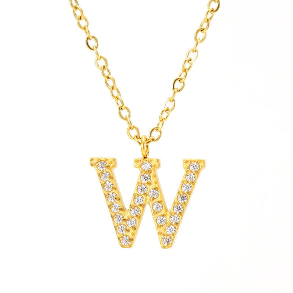 Wholesale Stainless Steel And Titanium Steel Letter Necklace Electroplated Cross Chain Style For Unisex