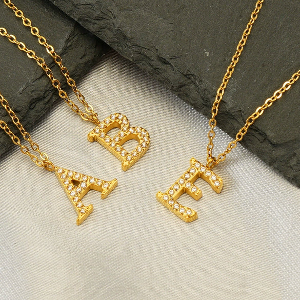 Wholesale Stainless Steel And Titanium Steel Letter Necklace Electroplated Cross Chain Style For Unisex